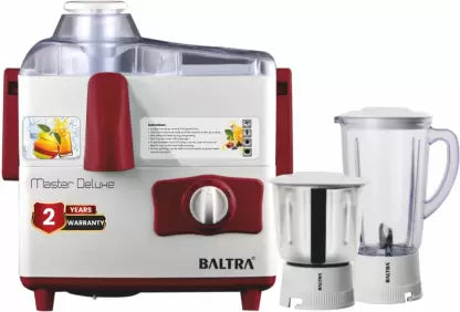 Baltra BJMG-108 MASTER DLX 500 Juicer Mixer Grinder (2 Jars, Maroon & White) Baltra BJMG-108 MASTER DLX 500 Juicer Mixer Grinder (2 Jars, Maroon & White)